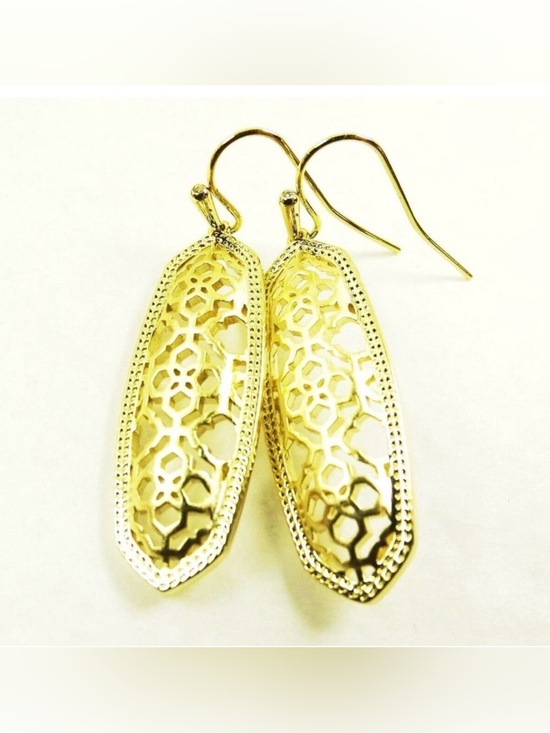 Kendra Scott Jewelry - 🌟NEW 🌟KENDRA SCOTT Brenna Yellow Gold Plated Filigree Dangle Earrings